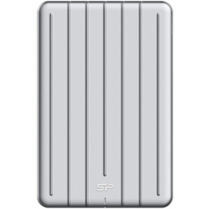 2.5" External SSD 240GB Silicon Power Bolt B75 USB 3.2, Silver, Aluminum case, Sequential Read/Write: up to 440/430 MB/s, Military-grade shockproof PSSD, 3D ridged design for protection against scratches