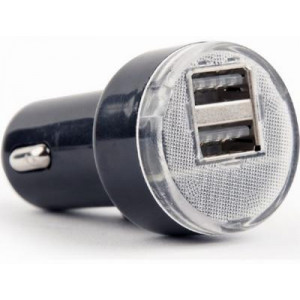 USB Car Charger - EnerGenie EG-U2C2A-CAR-02, 2-port USB car charger, 2.1 A, black