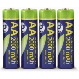 EnerGenie EG-BA-AA20R4-01 Ni-MH rechargeable AA batteries, 2000mAh, 4pcs blister pack