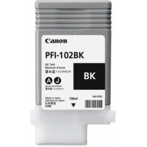 Ink Cartridge Canon PFI-102 B, black, 130ml for iPF500,510,600,605,610,650,655,700,710,720,750,755,760,765
