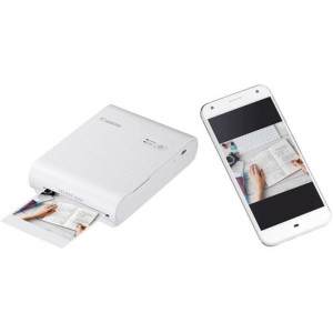 Compact Portable Printer Canon Selphy Square QX10 White, 287x287dpi, 3 ink,  approx. 43 sec, Built-in Battery,  Wi-Fi, USB, Dim. 102,2 x 143,3 x 31,0 mm, 445gr.,  Sticker paper 72x85 mm, 68x68 mm printable area,(10 pcs in set), Media: XS-20L 20 pages
