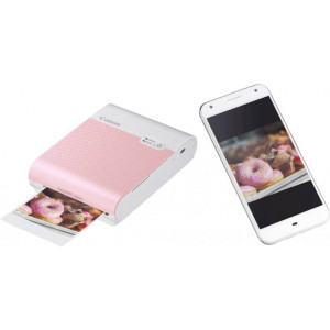 Compact Portable Printer Canon Selphy Square QX10 PinK, 287x287dpi, 3 ink,  approx. 43 sec, Built-in Battery,  Wi-Fi, USB, Dim. 102,2 x 143,3 x 31,0 mm, 445gr.,  Sticker paper 72x85 mm, 68x68 mm printable area,(10 pcs in set), Media: XS-20L 20 pages