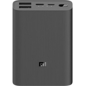 Xiaomi Mi Power Bank 3, 10000 mah, 22.5W, Black