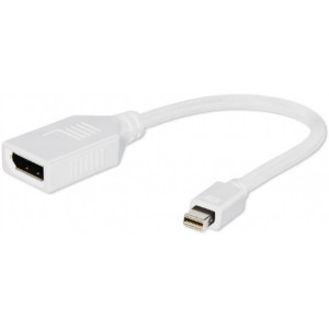 Adapter DP F to mini DP M, Cablexpert A-mDPM-DPF-001-W, White