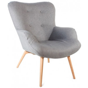 Fotoliu LEONARD catifea Grey HLR20