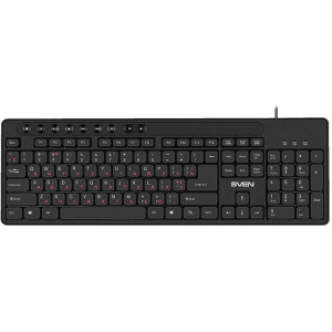 Keyboard SVEN KB-C3060, Multimedia, Splash proof, Black, USB