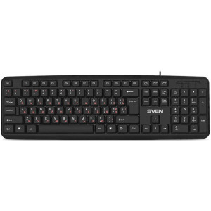 Keyboard SVEN KB-S230, Splash proof, Black, USB