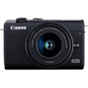 DC Canon EOS M200, Black & EF-M 15-45mm f/3.5-6.3 IS STM & EF-M 55-200mm f/4.5-6.3 IS STM KIT