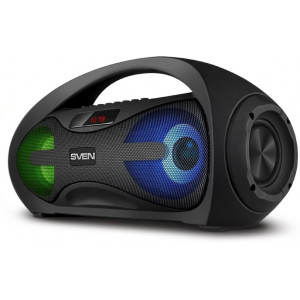 SVEN PS-425, black (12W, Bluetooth, FM, USB, microSD, LED-display, 1500mA*h)