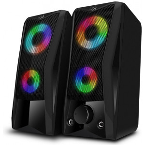 SVEN 445 Black (USB),  2.0 / 2x3W RMS, Powered via a USB port, headphone jack, 3"