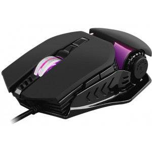 SVEN RX-G815 Gaming, Optical Mouse, 800-4000 dpi, 6+1 buttons (scroll wheel), 500 - 8000 DPI switching modes, Backlighting, Soft Touch coating, Braided cable, 1.8m, USB, Black