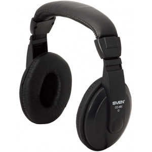 SVEN AP-860V, Stereo headphones with the volume control,  3.5 mm (3 pin) stereo mini-jack, 2.5 m, Black