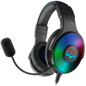 SVEN AP-U1500MV, Gaming Headphones with microphone, Surround sound 7.1, Dynamic Backlight, Passive noise reduction, 2.2m, USB, Black