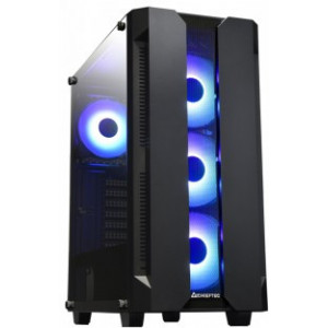 Case ATX Chieftec HUNTER, w/o PSU, 4x120mm ARGB fans, 2xUSB3.0, 1xUSB2.0, Temperd Glass, ARGB Hub
