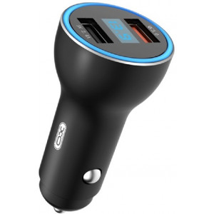 Car Charger XO, 2USB, CC30, Black