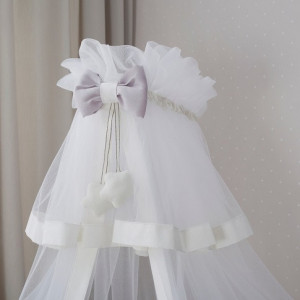 Балдахин для детской кроватки "Бамбино" т.м.Perina, арт. ББ1/1-01.2 (цвет Грей) (страна пр-ва: РБ)