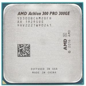 CPU AMD Athlon PRO 300GE Dual Core, 4 Threads, 3.4GHz, AMD Radeon Vega 3 graphics, 5MB Cache, AM4, Tray