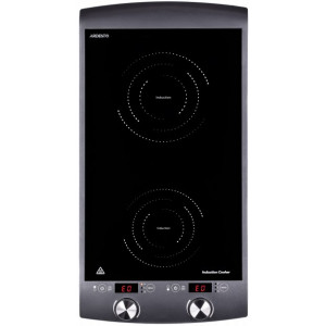 Индукционная электроплитка Ardesto ICS-B216 - 2 конфорки вертикал. 1300+1600Вт/ таймер/ черная