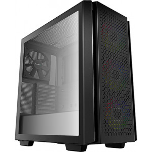Case ATX Deepcool CG560, w/o PSU, 4x120mm (3xARGB fans), Mesh Front, Tempered Glass, 2xUSB3.0, Black