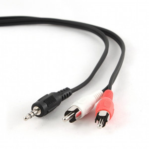 CCAB-458   3.5mm stereo plug to 2 phono plugs 1.5 meter cable, Cablexpert, BLISTER