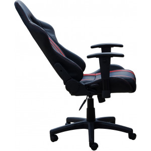 Gaming chair SPACER  SPCH-TRINITY-RED  Black-Red, Synthetic PU,120 kg max., Adjustable Back Angle 90°- 135°, Armrests ajustable, Pillow-2