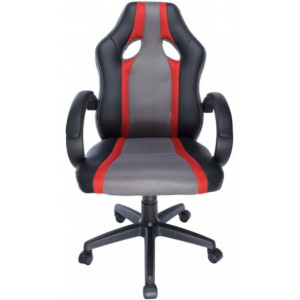 Gaming chair SPACER  SPCH-ELITE-RED  Black-Gray-Red, Synthetic PU + Textil, 120 kg max