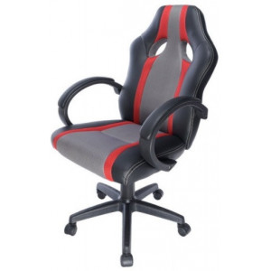 Gaming chair SPACER  SPCH-ELITE-RED  Black-Gray-Red, Synthetic PU + Textil, 120 kg max