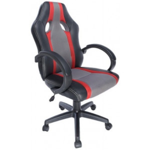 Gaming chair SPACER  SPCH-ELITE-RED  Black-Gray-Red, Synthetic PU + Textil, 120 kg max