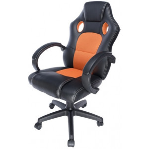 Gaming chair SPACER  SPCH-CHAMP-RNG  Black-Orange, Synthetic PU + Textil, 120 kg max