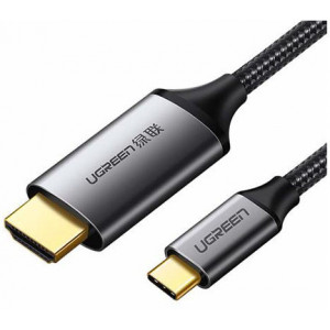 UGREEN USB-C to HDMI Male to Male Cable Aluminum Shell 1.5m, Gray Black