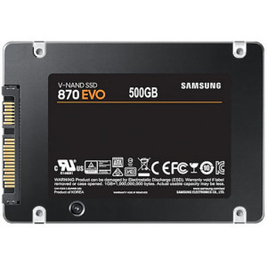  500GB SSD 2.5" Samsung 870 EVO MZ-77E500B/EU, Read 560MB/s, Write 530MB/s, SATA III 6.0Gbps (solid state drive intern SSD/внутрений высокоскоростной накопитель SSD)