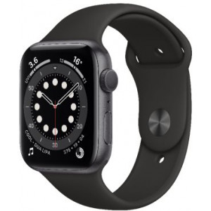 Смарт часы Apple Watch Series 6 40mm M06P3 GPS + LTE Space Gray Aluminum Case with Black Sport Band 