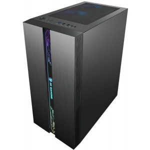 2E GAMING Computer case RUNA (G2107) MidT, 2xUSB2.0, 1xUSB3.0,1x120mm ARGB+ ARGB strip,TG (side panel),without PSU,black