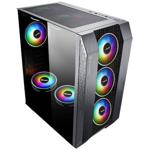 2E GAMING Computer case DOMINATOR (G3305) MidT, 2xUSB2.0,1xUSB3.0, 3x120mm ARGB,TG (side panel),without PSU,black