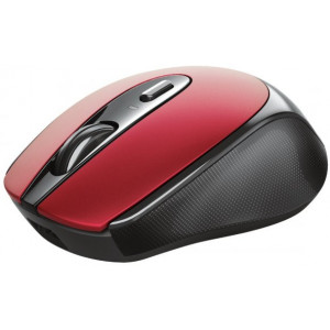Trust Zaya Wireless Rechargeable Optical Mouse, 2.4GHz, Nano receiver, 800/1600 dpi, 4 button, USB, Red