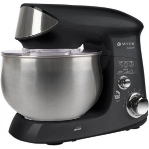 Food Processor VITEK VT-1445, 1400W power output, bowl 5L, 6 speeds levels, 2x dough hook, 1x beater, white