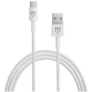 Helmet Cable USB to Type-C Basic 1m, White 