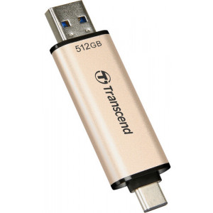 512GB USB3.1/Type-C Flash Drive  Transcend JetFlash 930C, Gold, Classic Cap, OTG (R/W:420/400MB/s)