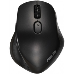 Wireless Mouse Asus MW203, Optical, 1000-2400 dpi, 6 buttons, Ergonomic, Silent, 1xAA, BT/2.4, Black