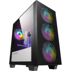 Case mATX GAMEMAX Aero Mini, w/o PSU, 4x120mm ARGB, Front Mesh, Fan Controller, TG, USB 3.0, Black