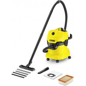 Vacuum Cleaner Karcher WD 4, 1600W Power output, 320W suction power, 1.8l  bag capacity, aquafilter, Normal/Carpet brush, crevice nozzle,upholstery nozzle