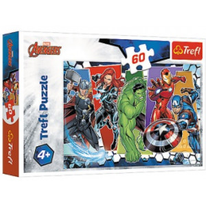 Trefl Puzzles - 60 - The Avengers Invincible / Disney Marvel The Avengers