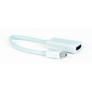 Adapter miniDP-HDMI - Gembird A-mDPM-HDMIF-02, Mini DisplayPort to HDMI adapter cable, Converts digital Mini DisplayPort input into digital HDMI output, White