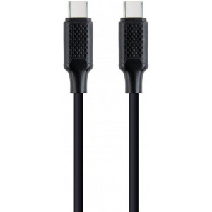 Cable Type-C to Type-C - 1.5 m - Cablexpert CC-USB2-CMCM60-1.5M, 60W Type-C Power Delivery (PD) charging & data cable, 1.5 m, Black