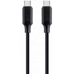 Cable Type-C to Type-C - 1.5 m - Cablexpert CC-USB2-CMCM100-1.5M, 100 W Type-C Power Delivery (PD) charging & data cable, 1.5 m,  Black