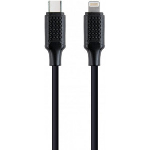 Cable Type-C to 8-pin (Lightning) - 1.5 m - Cablexpert CC-USB2-CM8PM-1.5M, Connectors: USB type-C (male), 8-pin (male) Black