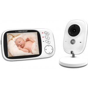 Baby monitor Esperanza JACOB EHM002, LCD 3.2",  Range: 50m indoor, 260m outdoor, Automatic night vision, VOX function, Long battery life (up to 20 hours in VOX mode), Cable length of power adapter: 250 cm, 2 Power adapters, Multiple languages support (Eng