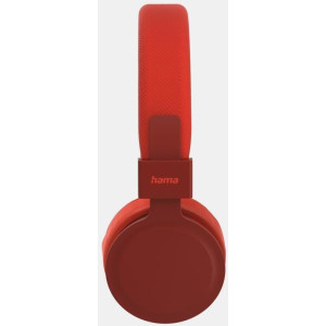 Hama 184087 "Freedom Lit" Bluetooth® Headphones, On-Ear, Foldable, with Microphone, red