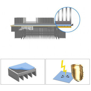 Arctic High Performance Thermal Pad APT2560 Blue, 120x20mm x 1.5mm 2-Pack, Continuous Use Temperature -40~200 degree celcius, ACTPD00014A