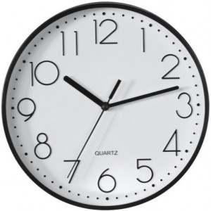 Hama 186343 "PG-220" Wall Clock, Low-noise, black, 22 cm